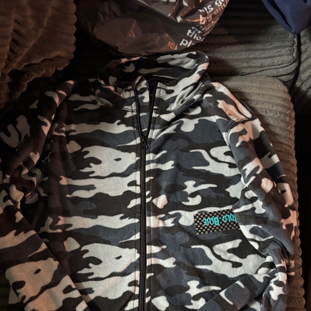 Kids Camo Jacket - Black and Gray